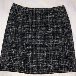 Black Tweed Mini Skirt